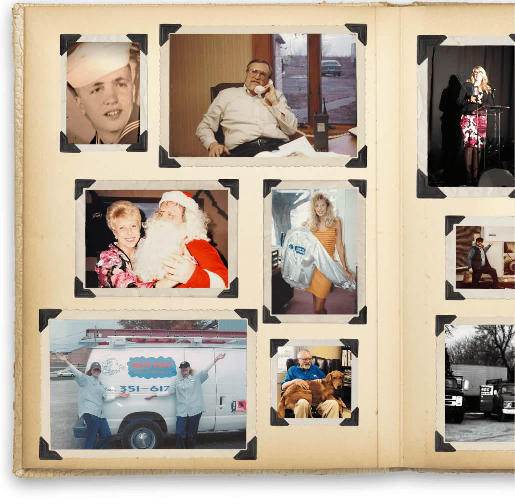Nostalgic photo album from the beginnings of North Winds Heating & Cooling to today.